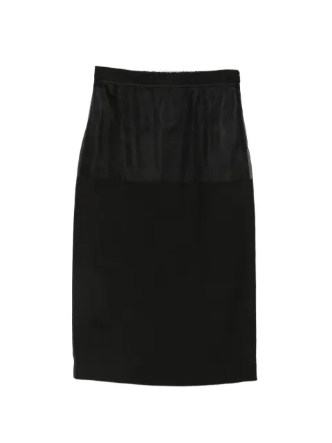 Frenken sheer-panel pencil midi skirt