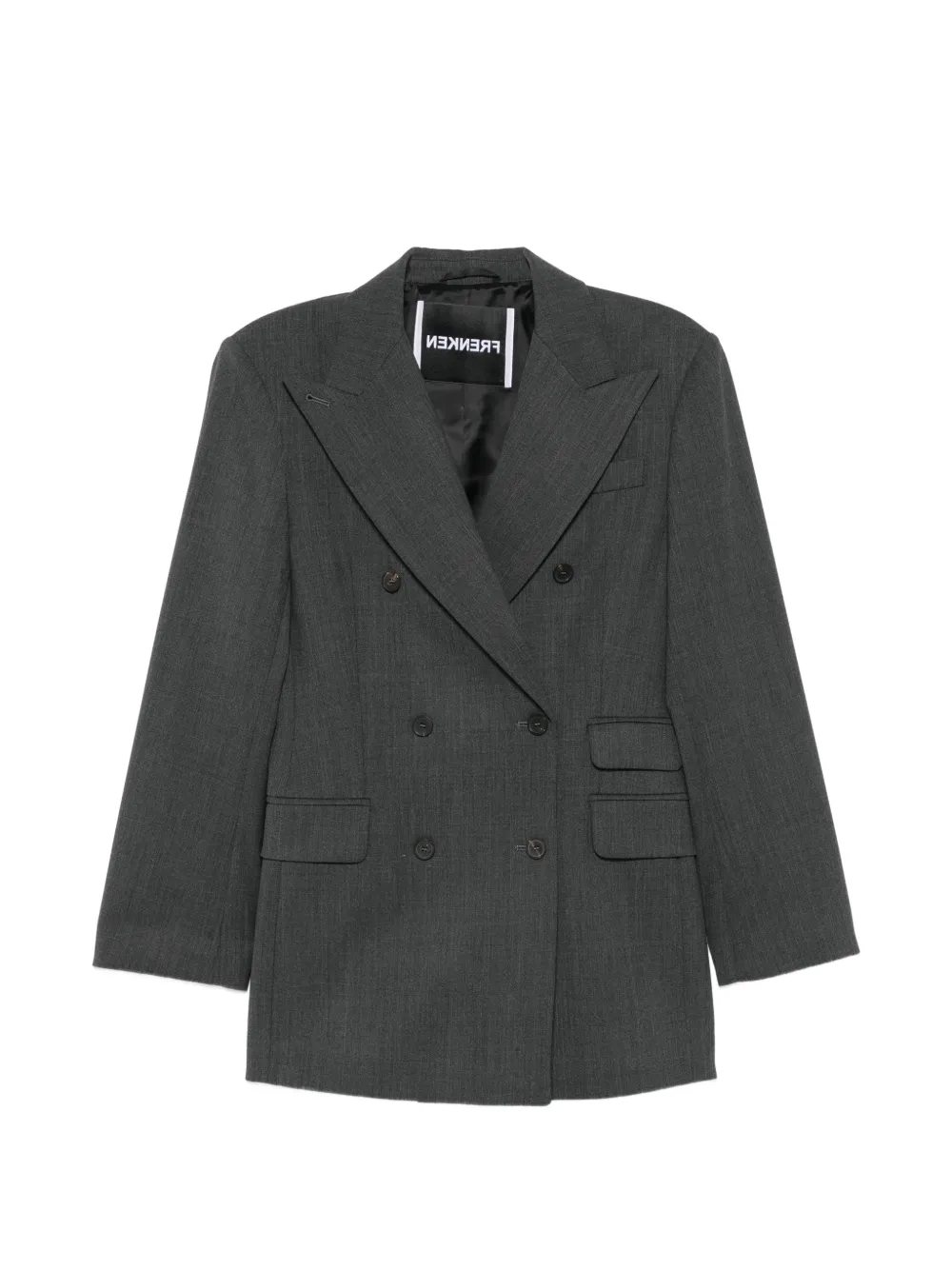 Frenken Blazer doppiopetto con revers a lancia - Grigio
