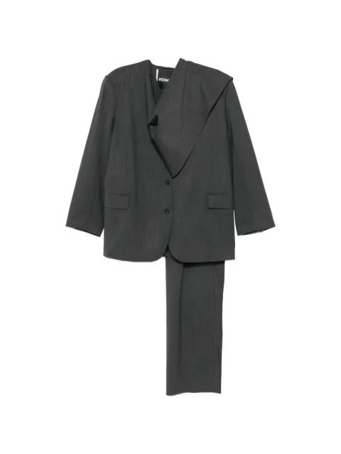 Frenken draped single-breasted blazer