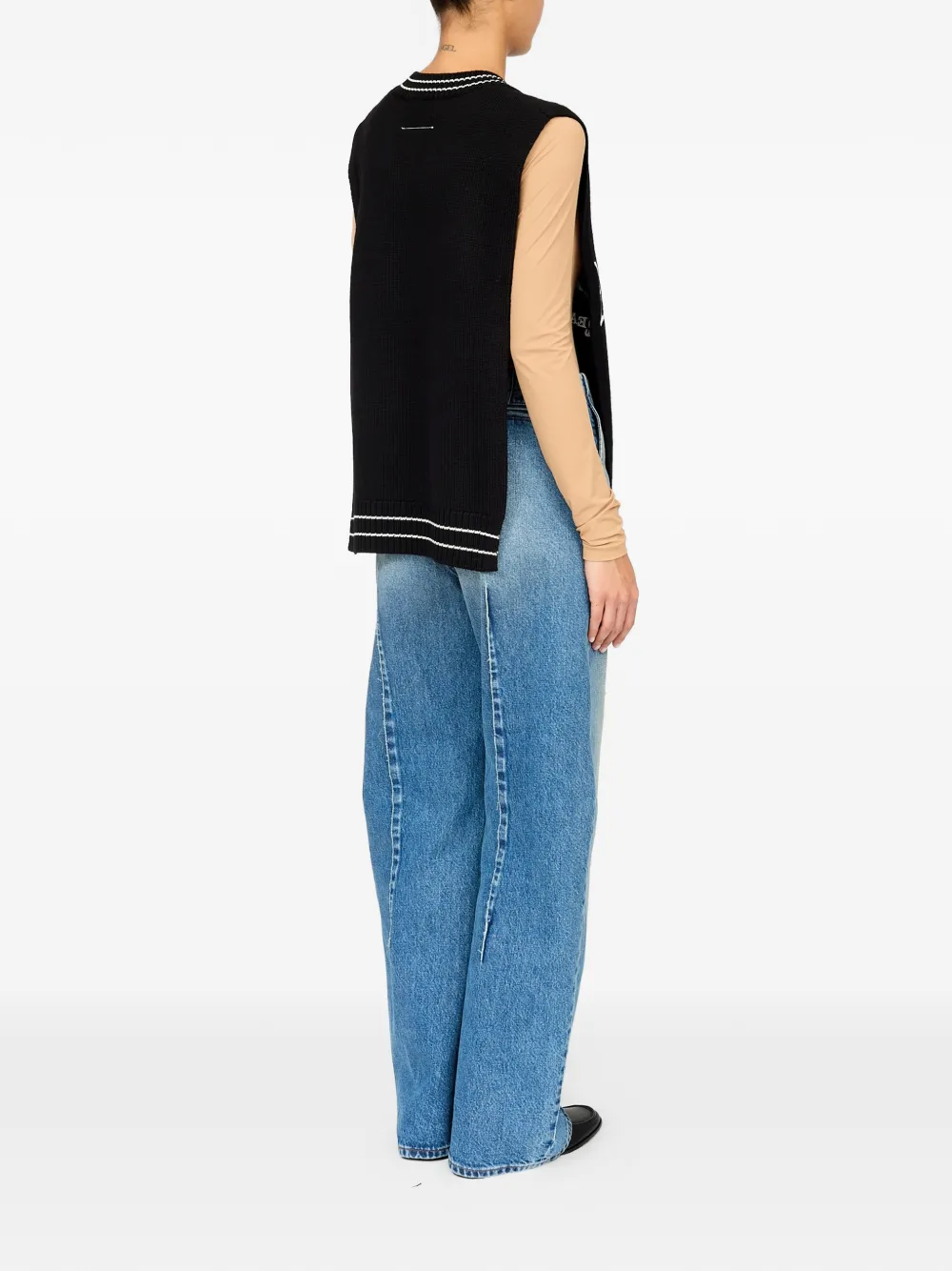 MM6 Maison Margiela Wollen spencer Zwart