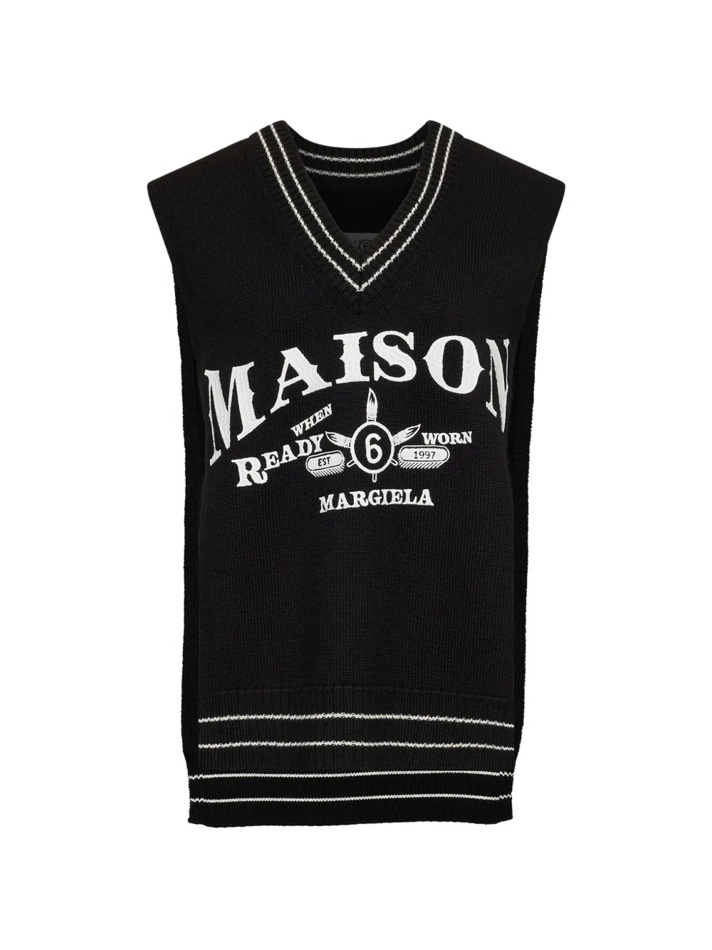 MM6 Maison Margiela Gilet in lana - Nero
