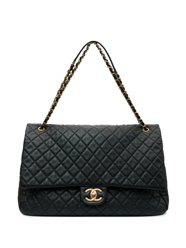 CHANELバック CHANEL Pre-Owned 2017-18 Airline XXL diamond-quilted Flap Bag