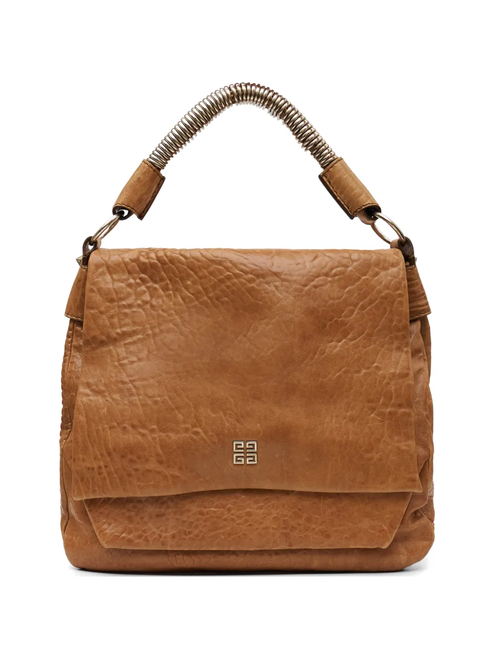 Givenchy Pre-Owned Cognac 4G logo shoulder bag - Marrone
