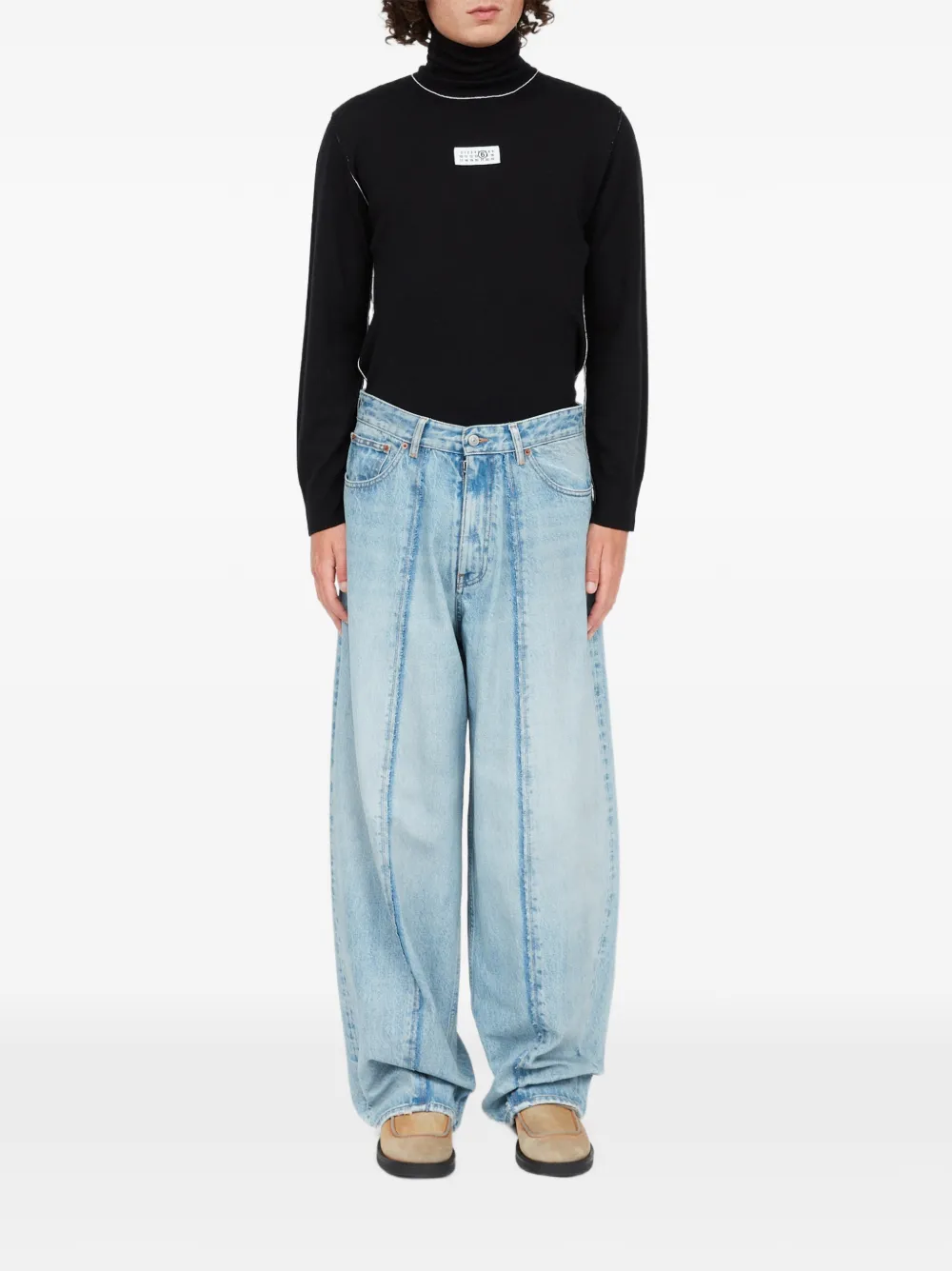 MM6 Maison Margiela Jeans met wijde pijpen Blauw