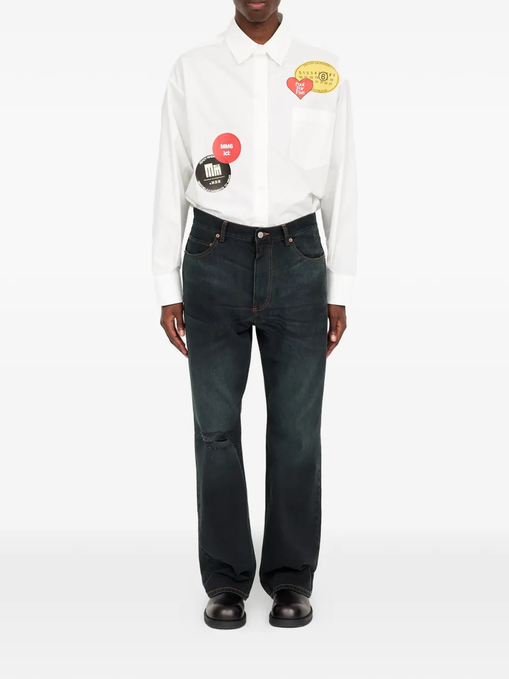 MM6 Maison Margiela Straight jeans Blauw