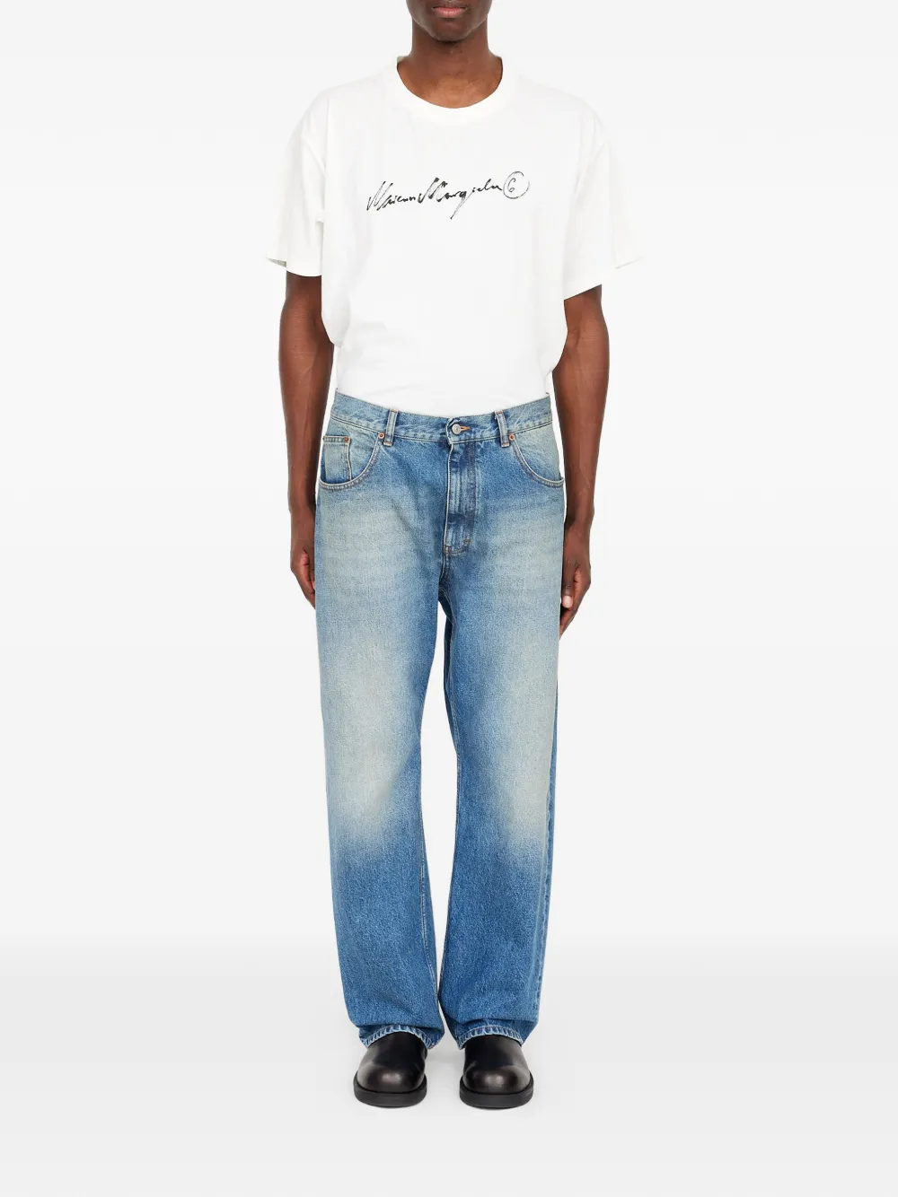  Mm6 Maison Margiela Vaqueros Rectos - Azul 