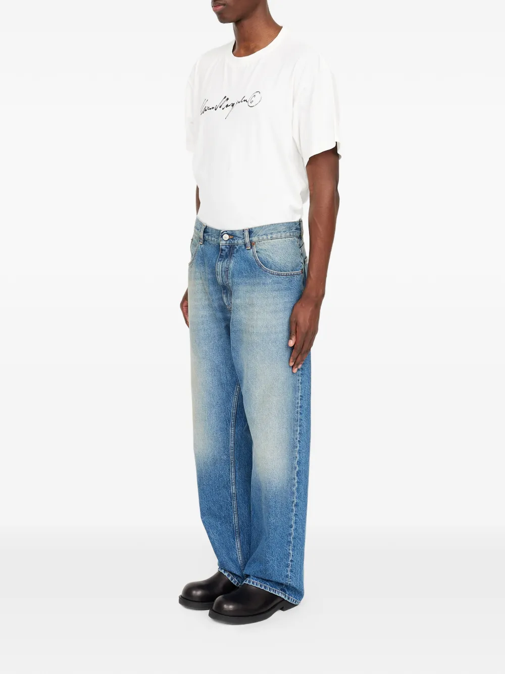  Mm6 Maison Margiela Vaqueros Rectos - Azul 