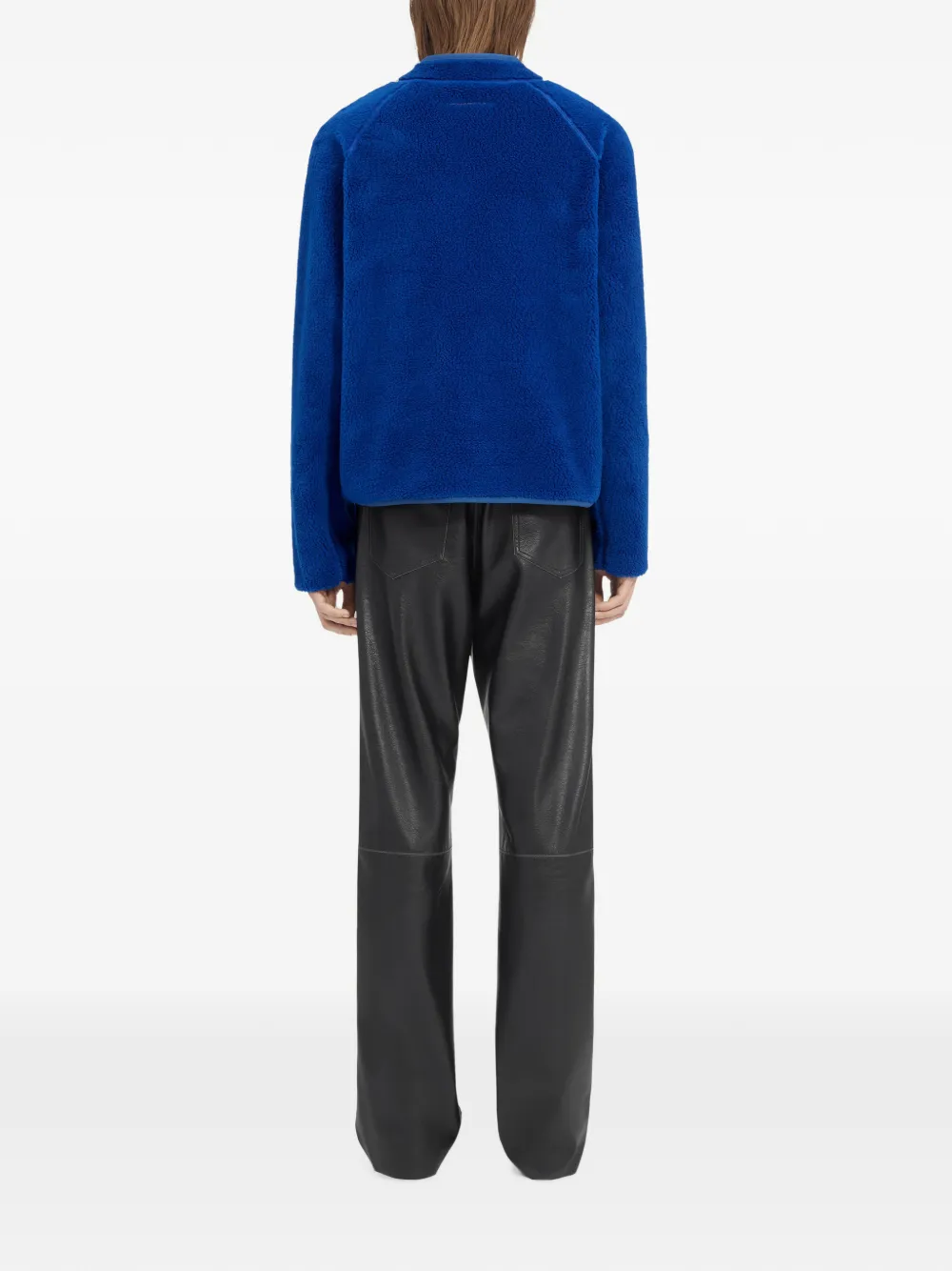 MM6 Maison Margiela Omkeerbare teddy fleece sweater Blauw
