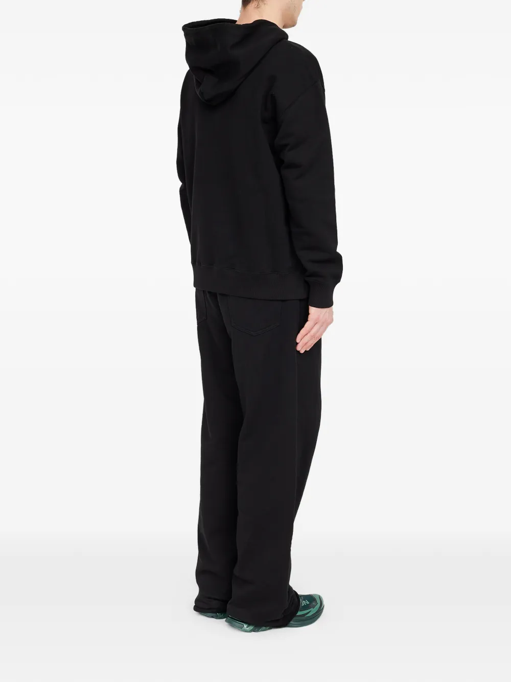 MM6 Maison Margiela Ongeborstelde katoenen hoodie Zwart