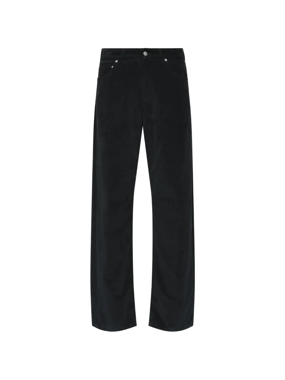 MM6 Maison Margiela Überfärbte Moleskin-Hose - Schwarz