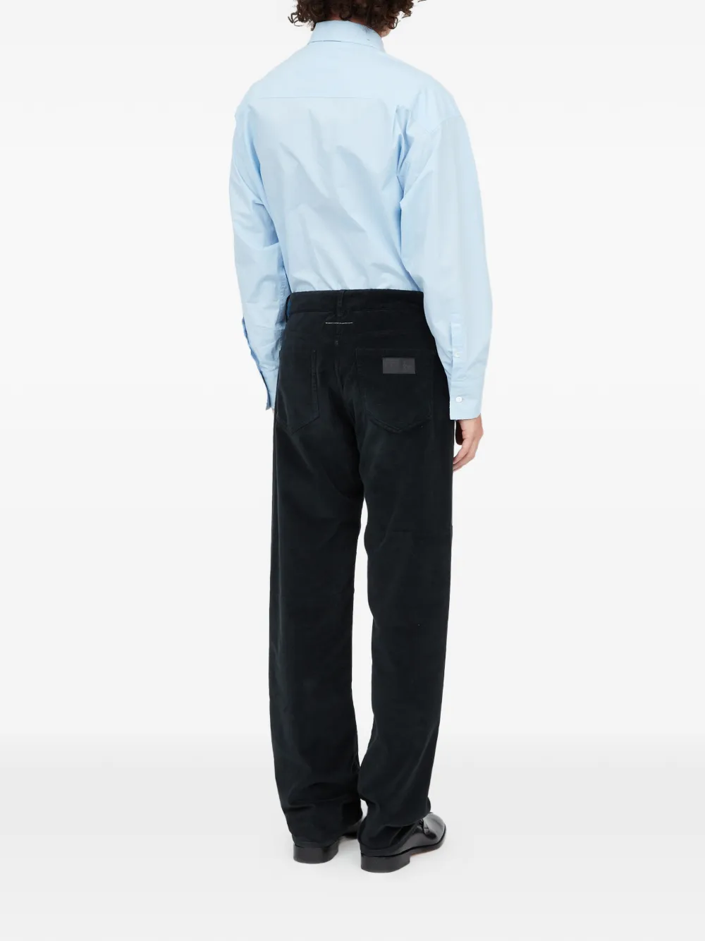 MM6 Maison Margiela Moleskin broek met geverfd effect Zwart