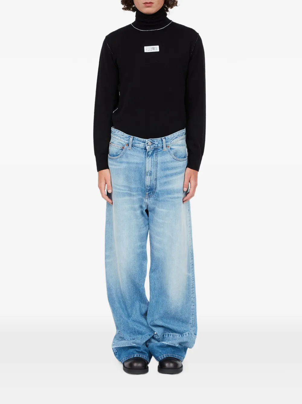  Mm6 Maison Margiela Vaqueros Anchos - Azul 