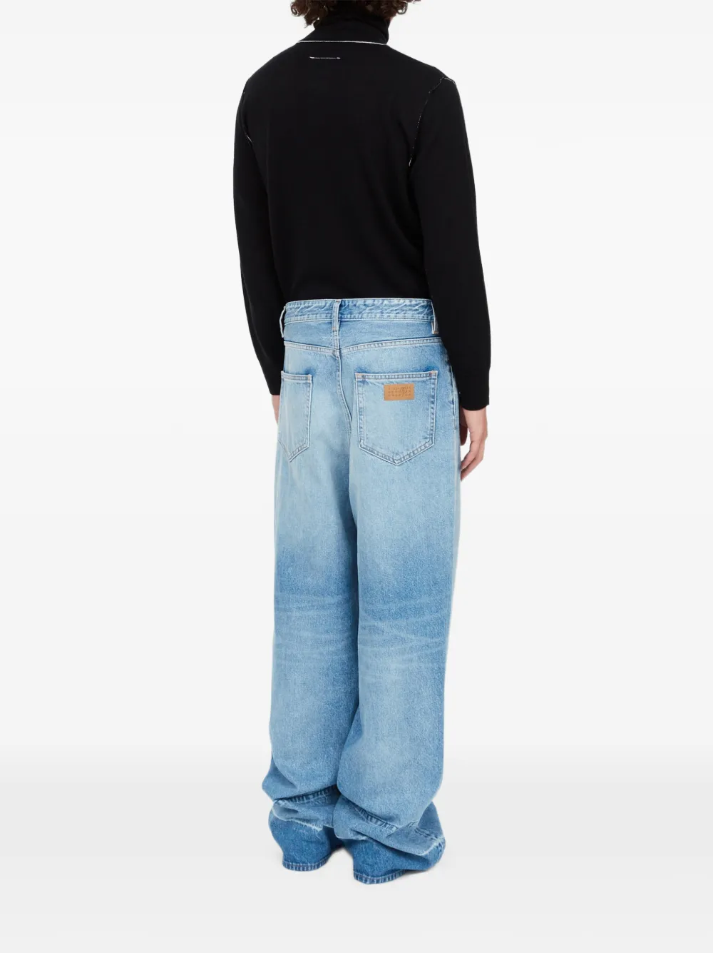 MM6 Maison Margiela Jeans met wijde pijpen Blauw