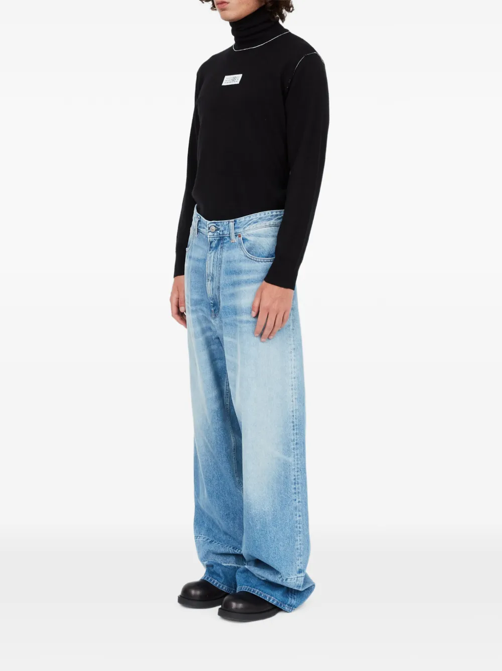  Mm6 Maison Margiela Vaqueros Anchos - Azul 
