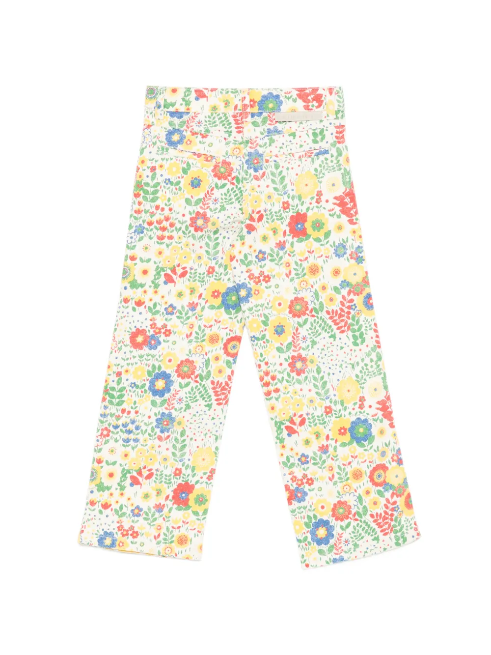 Stella McCartney Kids Jeans met bloemenprint en vijf zakken Wit