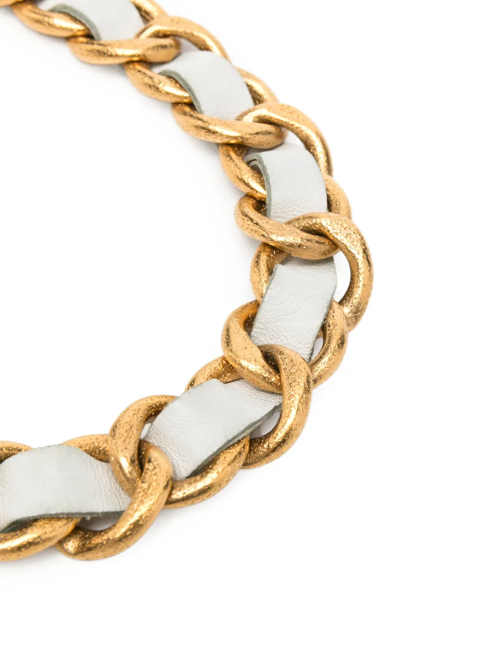 Chanel Pre-owned 1993 Interwoven Chain-link Belt in Gold, view 3