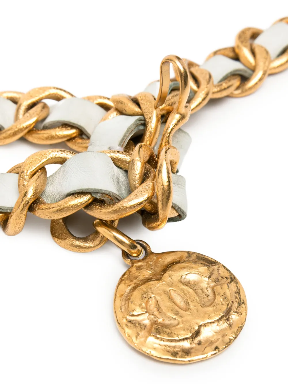 Chanel Pre-owned 1993 Interwoven Chain-link Belt in Gold, view 2