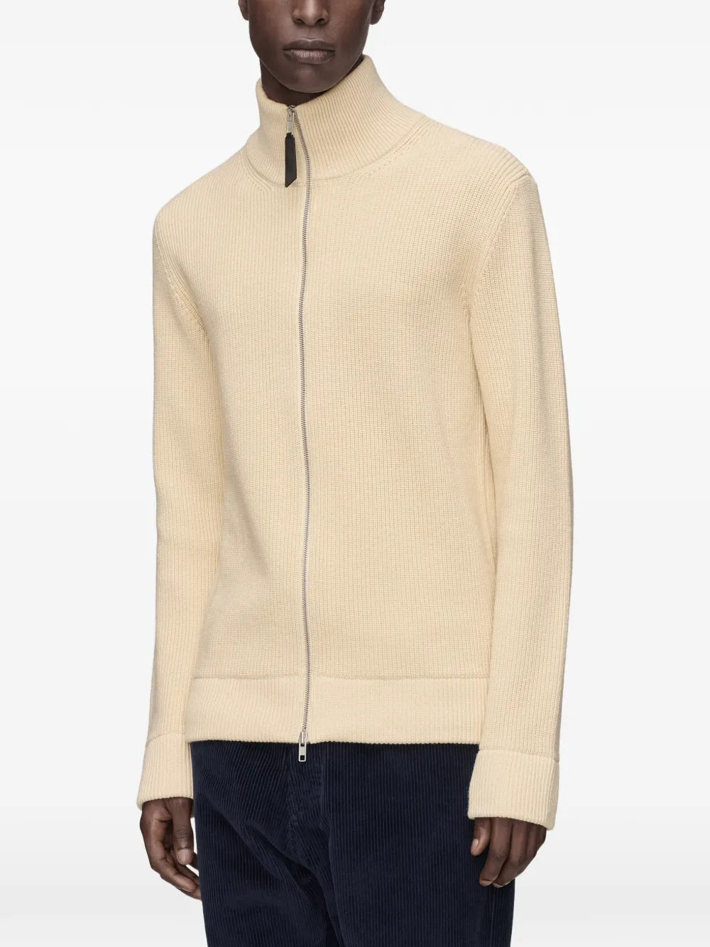 Maison Margiela Ribgebreide Camionneur sweater Beige