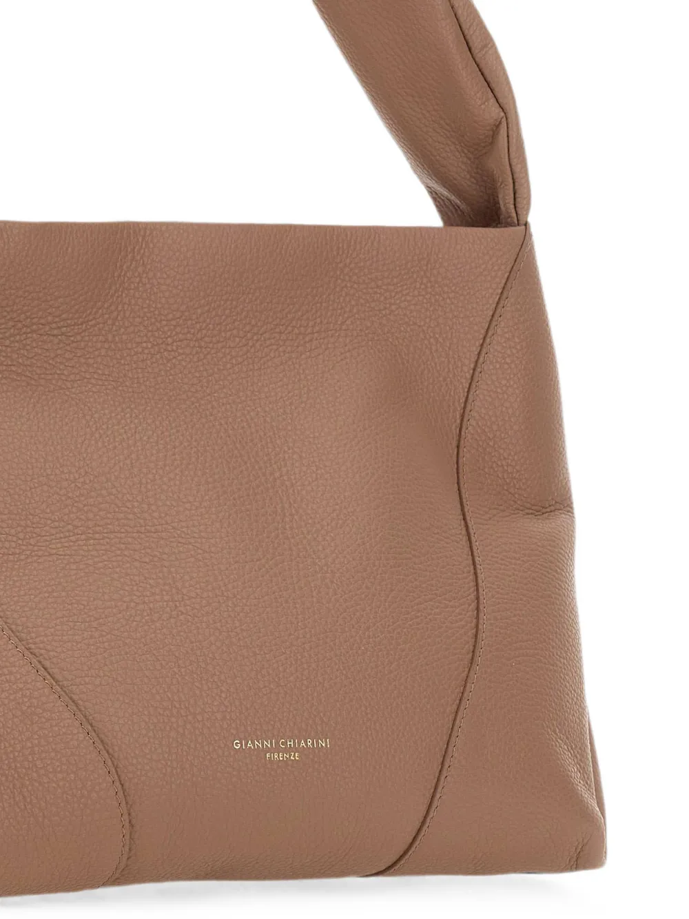 GIANNI CHIARINI Suria bewerkte leren schoudertas Beige