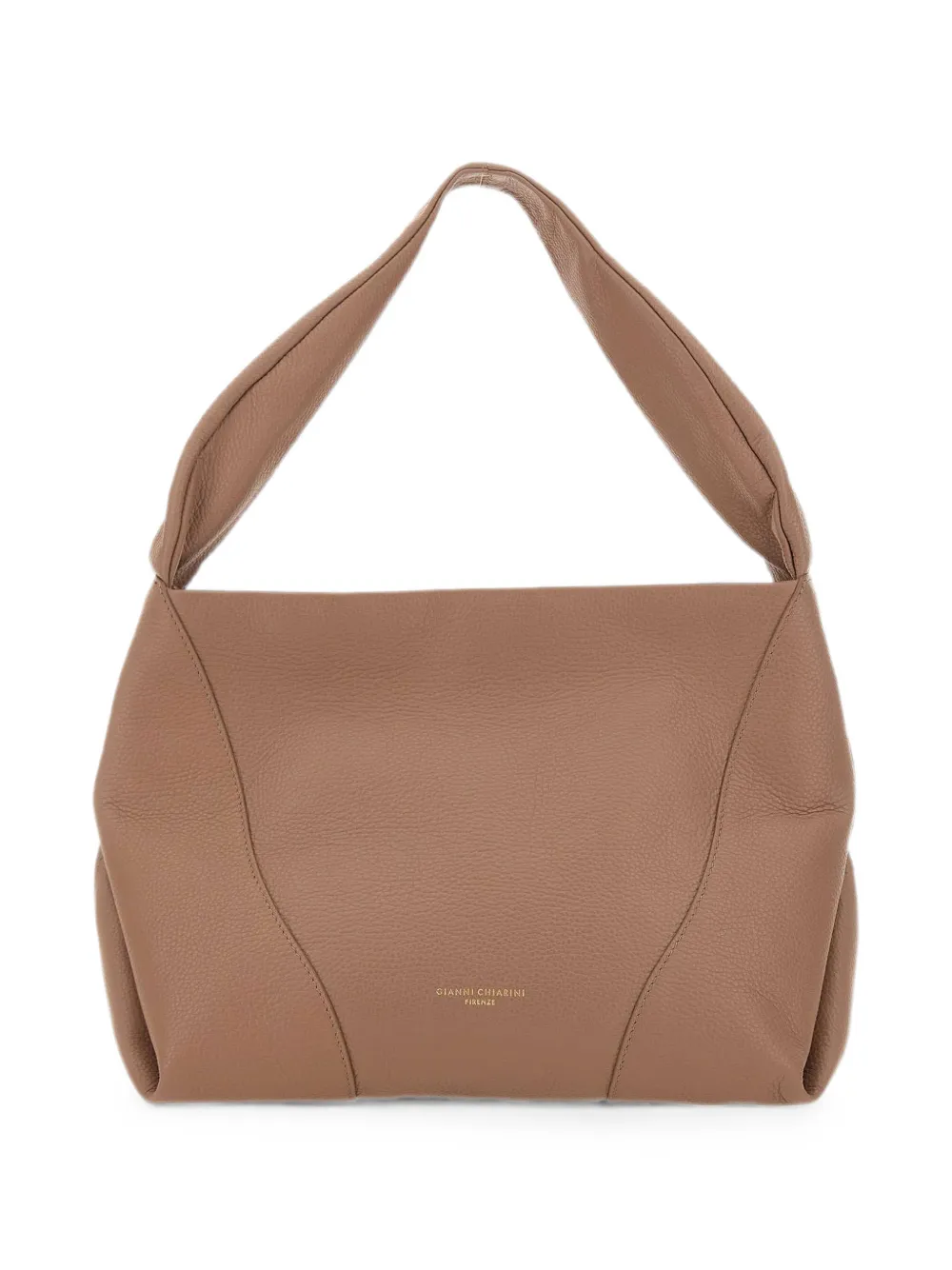 GIANNI CHIARINI Suria grained leather shoulder bag - Toni neutri