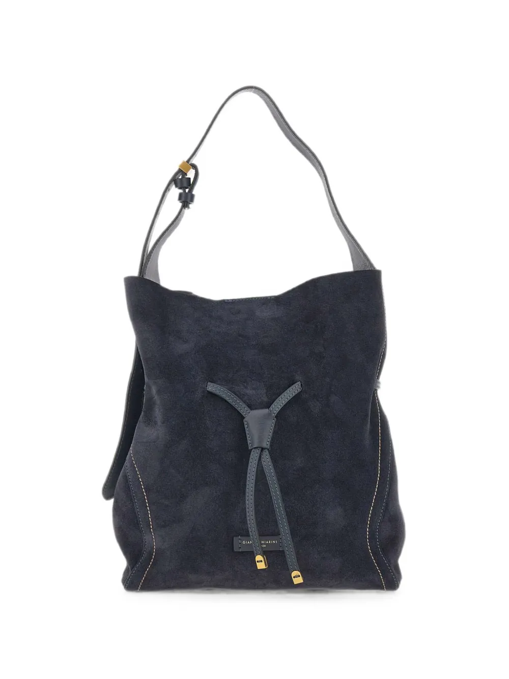 GIANNI CHIARINI Sienna suede bucket bag - Blu