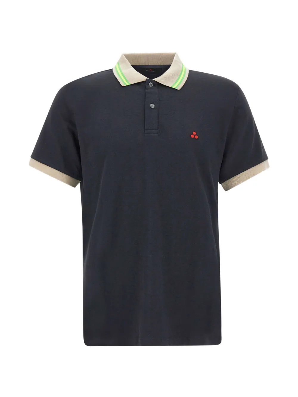 Peuterey embroidered-logo piqué polo shirt - Blu