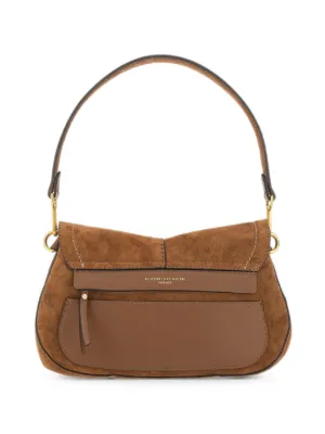 GIANNI CHIARINI Helena Round スエードハンドバッグ L | ブルー