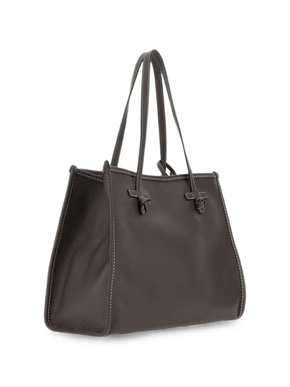 MARCELLA CLUB Marcella leren shopper met geknoopt detail Bruin