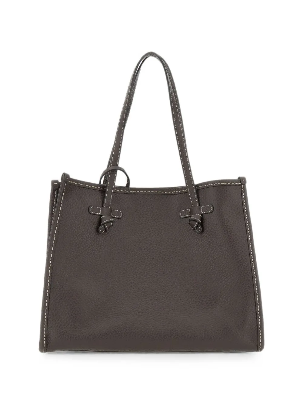 MARCELLA CLUB Marcella knot-detail leather tote bag - Brown