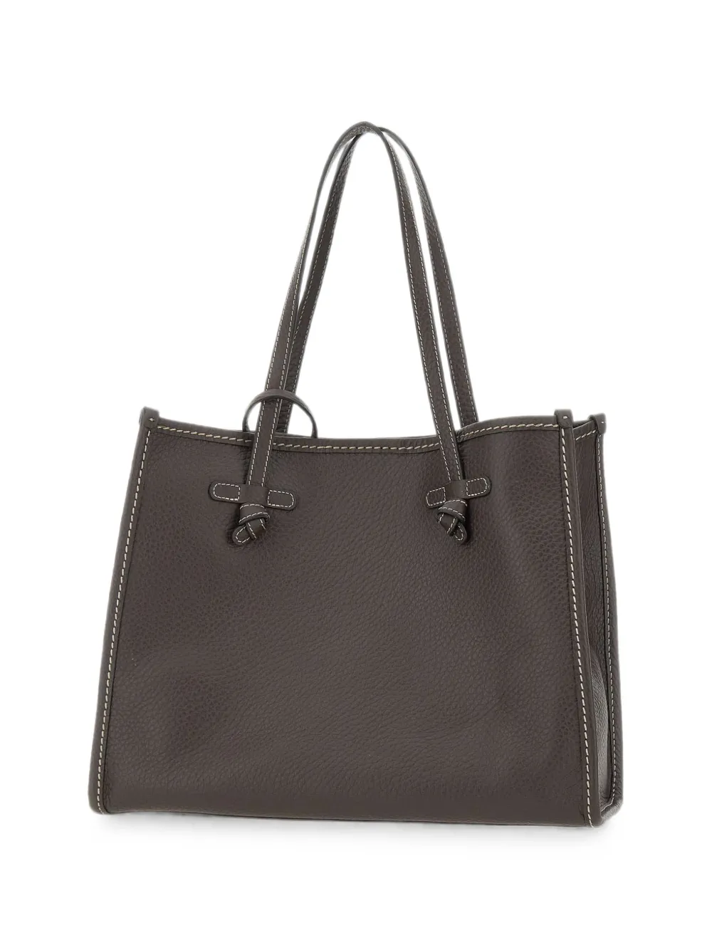 MARCELLA CLUB Marcella leren shopper met geknoopt detail Bruin