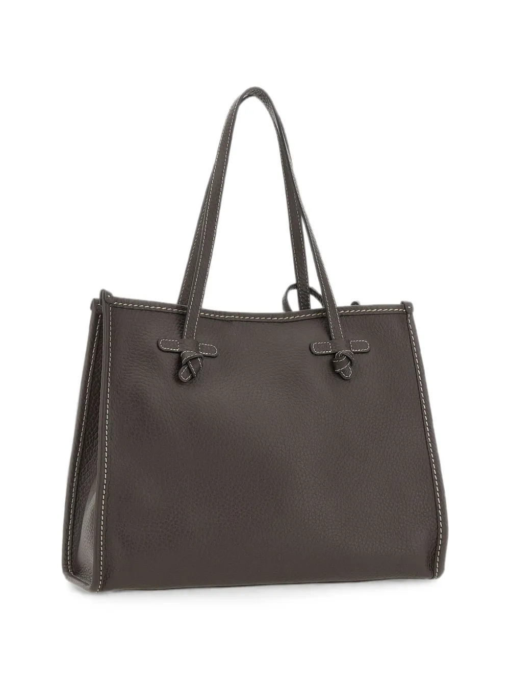 MARCELLA CLUB Marcella leren shopper met geknoopt detail Bruin