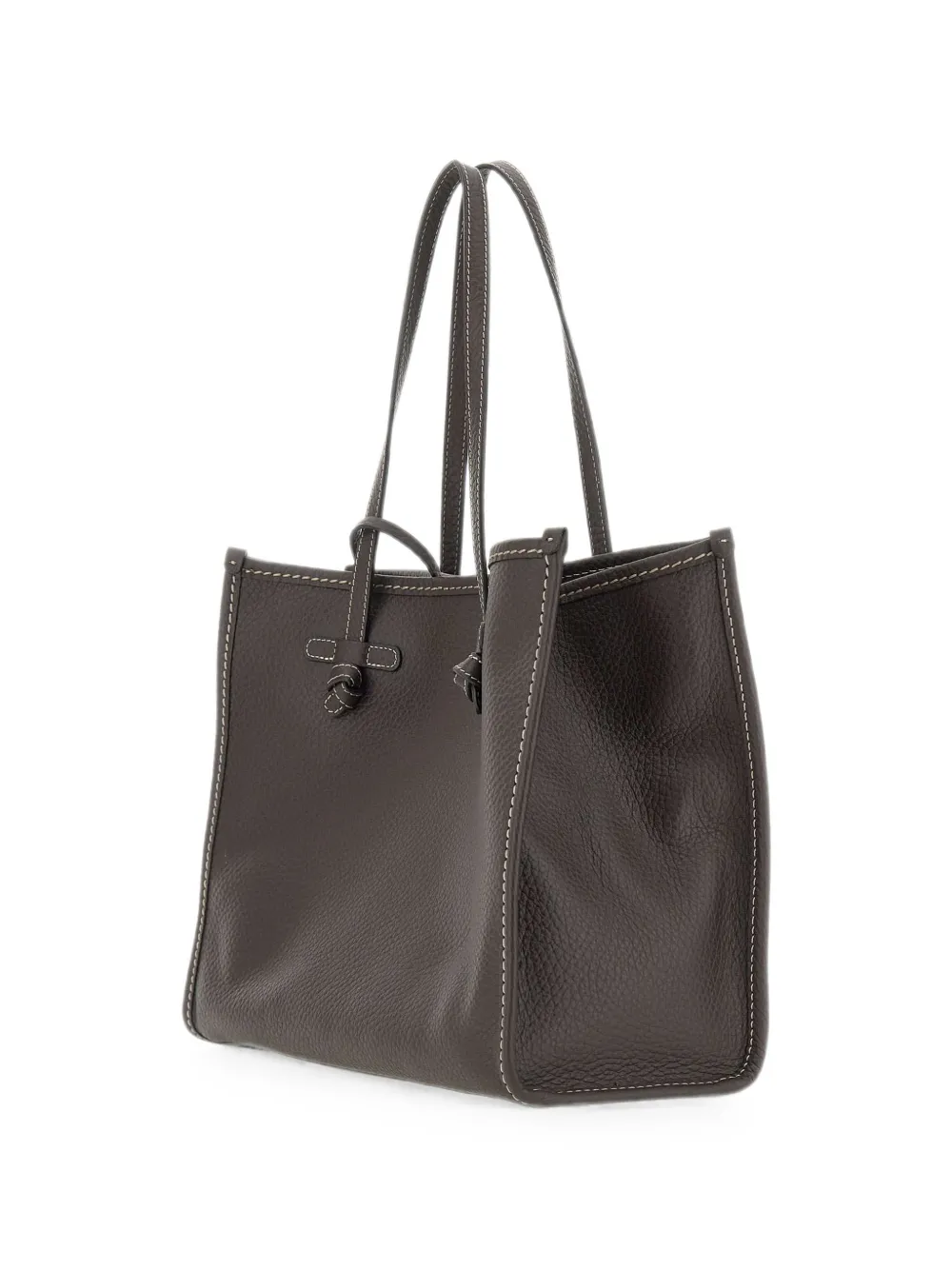 MARCELLA CLUB Marcella leren shopper met geknoopt detail Bruin