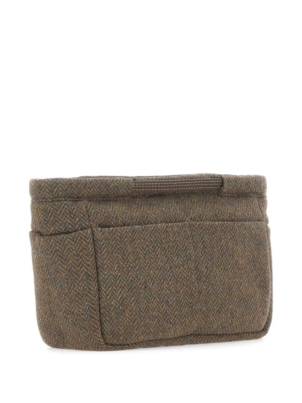 GIANNI CHIARINI Bags in Bag wollen clutch met visgraatpatroon Bruin