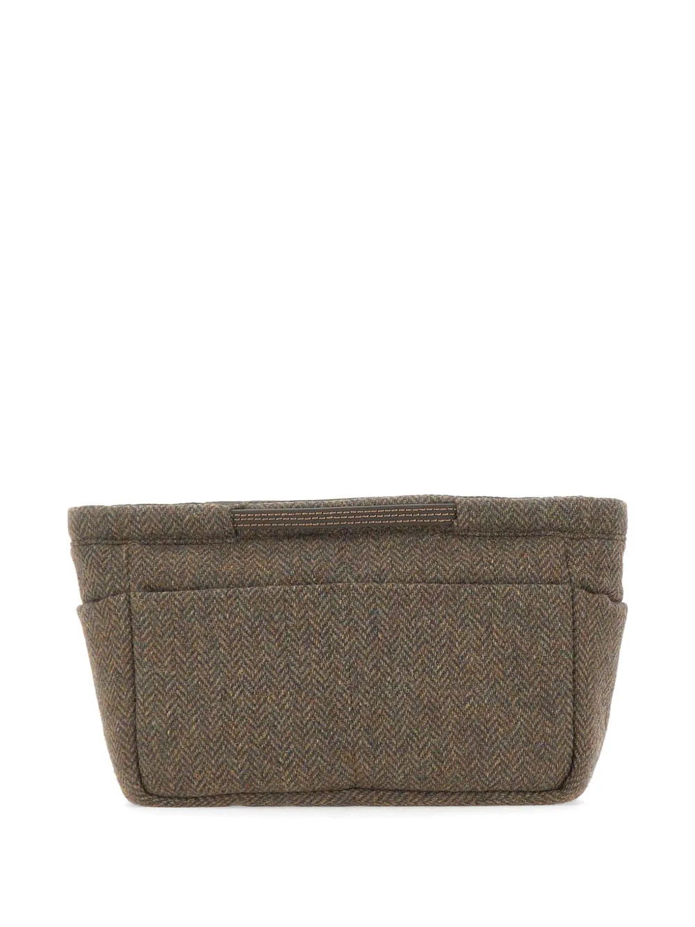 GIANNI CHIARINI Bags in Bag wollen clutch met visgraatpatroon Bruin