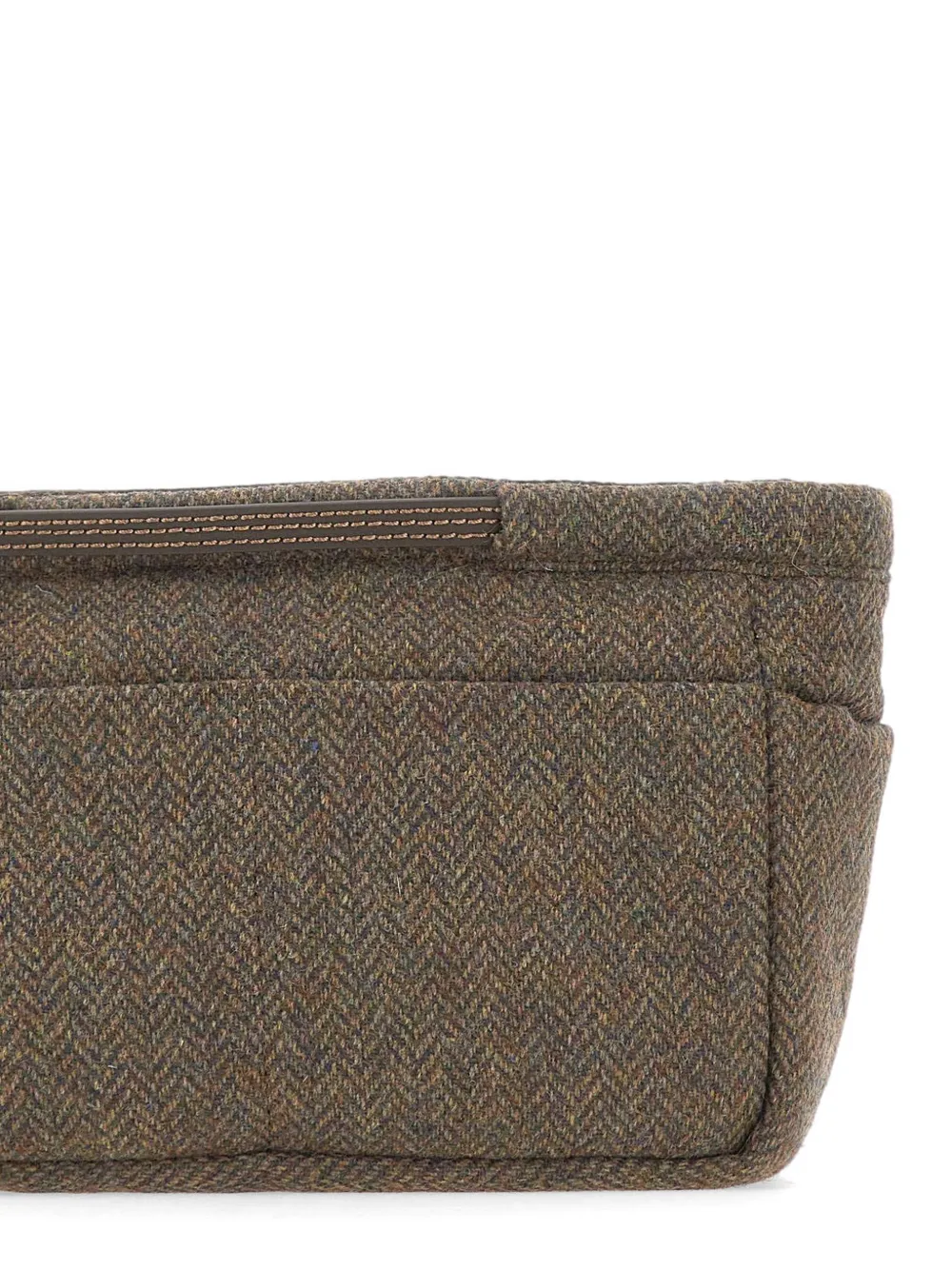 GIANNI CHIARINI Bags in Bag wollen clutch met visgraatpatroon Bruin