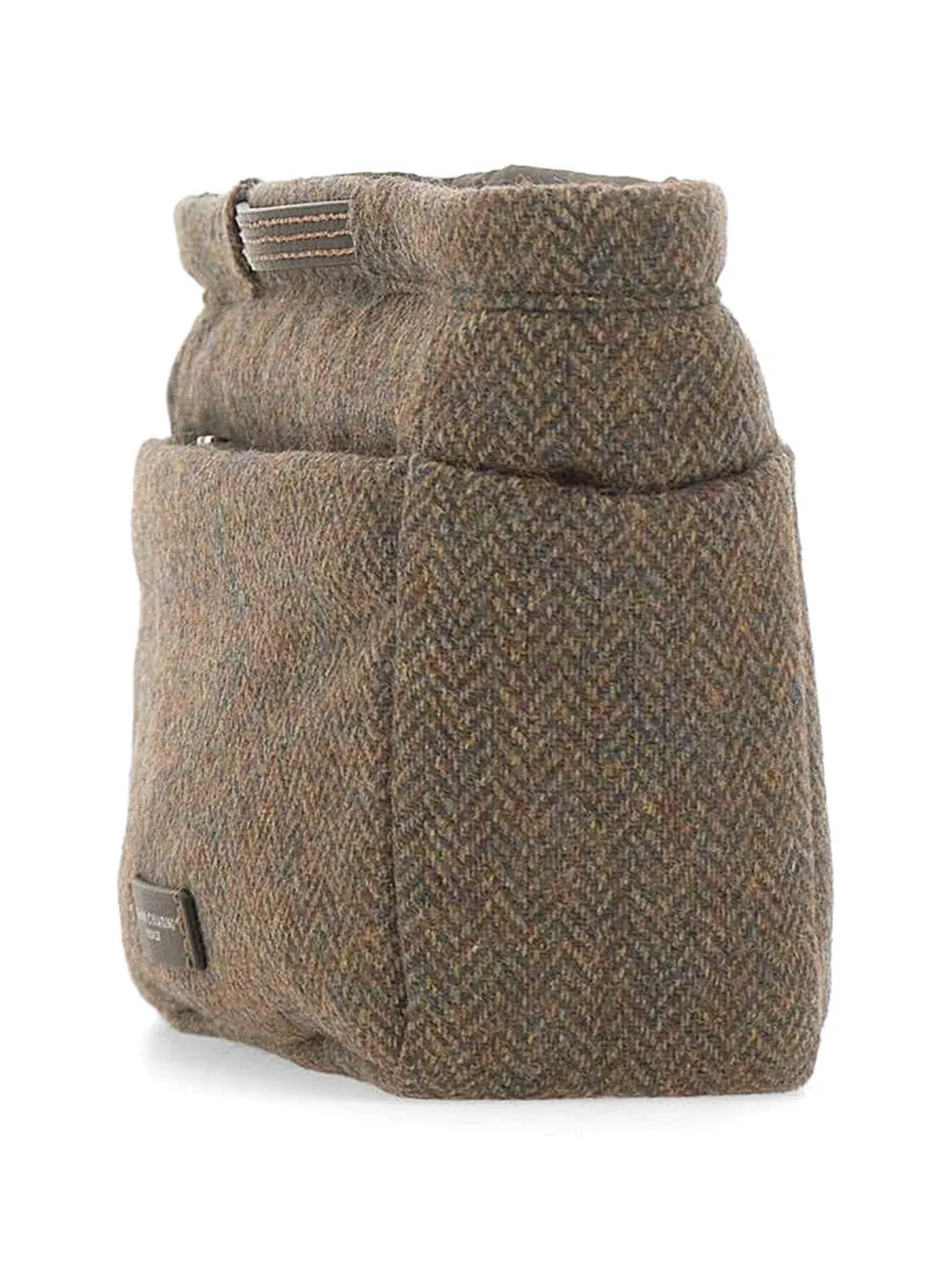 GIANNI CHIARINI Bags in Bag wollen clutch met visgraatpatroon Bruin