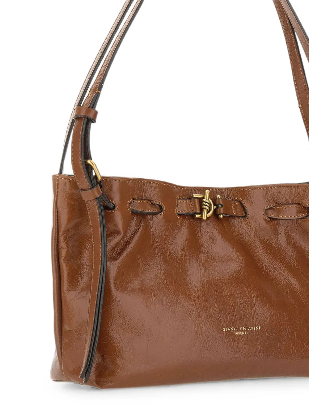 GIANNI CHIARINI Mimi leren schoudertas Bruin