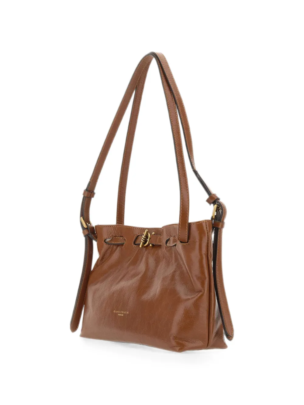 GIANNI CHIARINI Mimi leren schoudertas Bruin