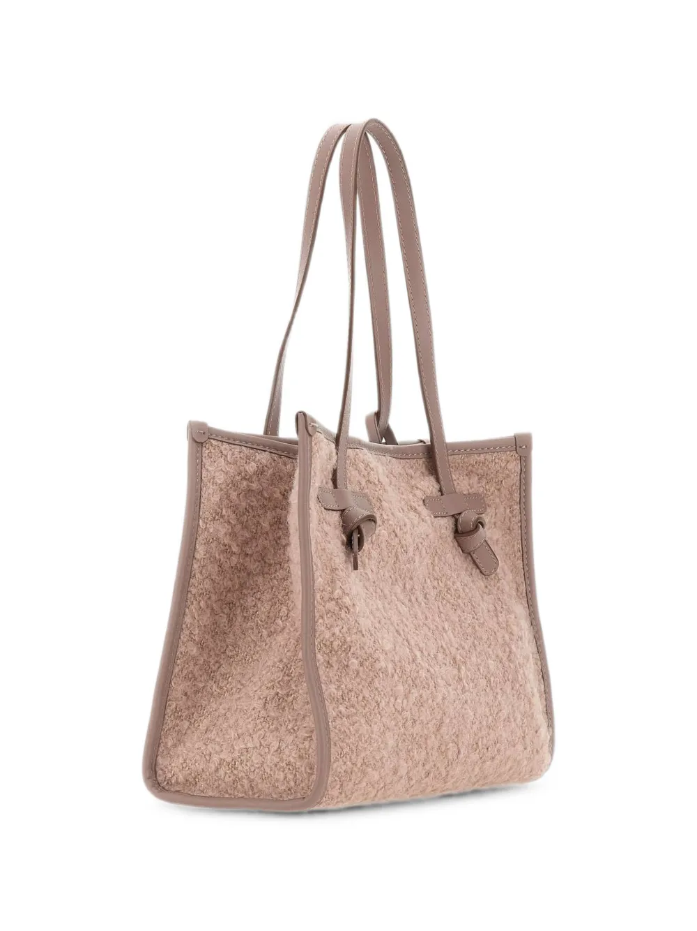 MARCELLA CLUB Marcella bouclé-effect shoulder bag - Rosa