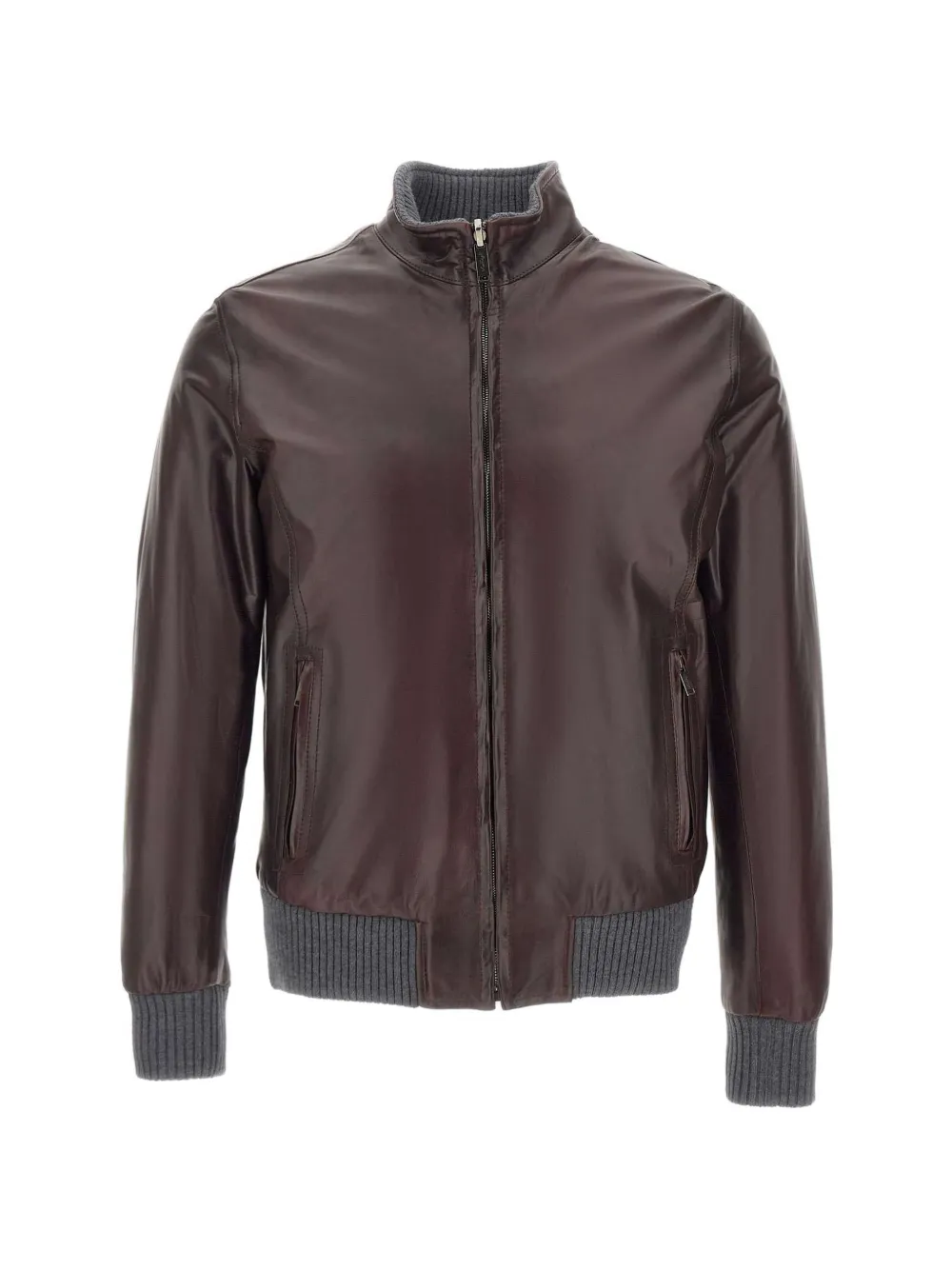 VOLFAGLI 12 Bomber reversible leather jacket - Marrone
