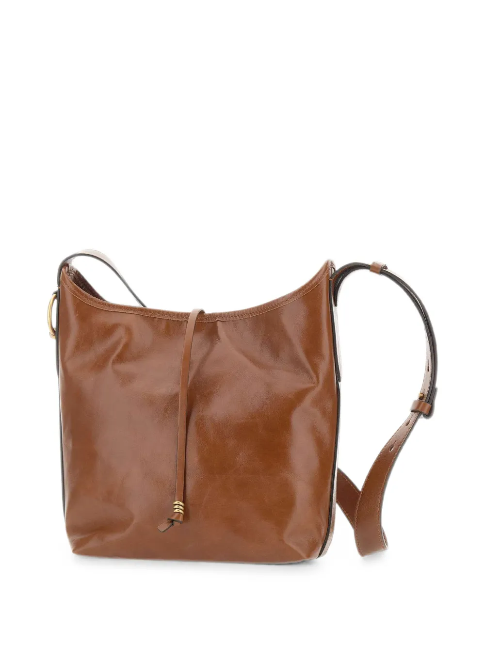 GIANNI CHIARINI Carla leren schoudertas Bruin