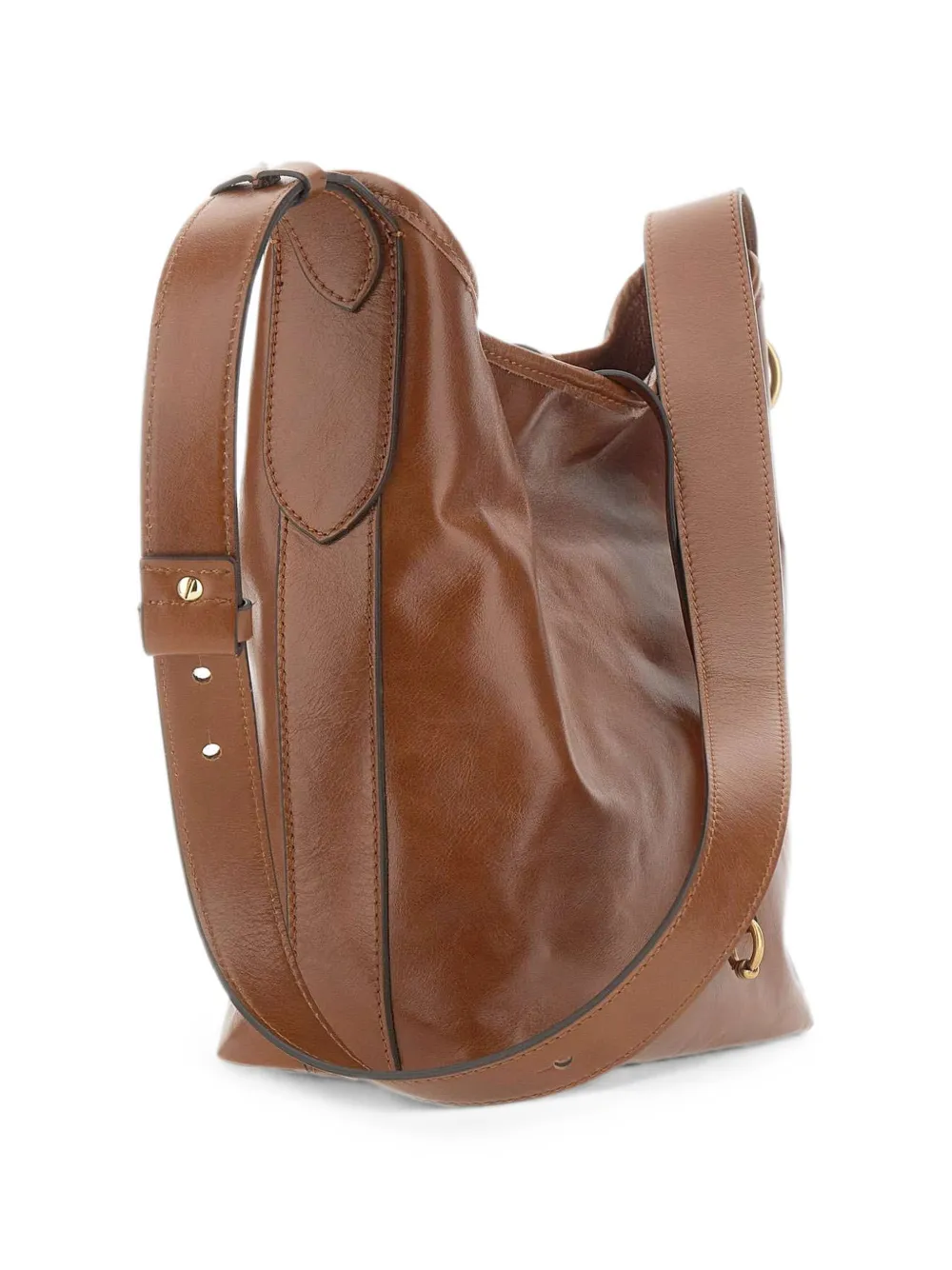 GIANNI CHIARINI Carla leren schoudertas Bruin