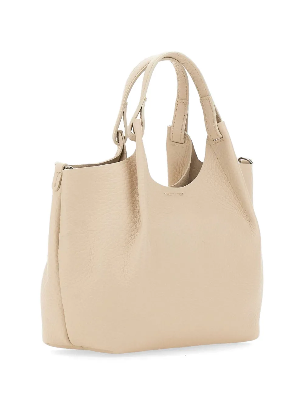 GIANNI CHIARINI Dua medium leren shopper Beige