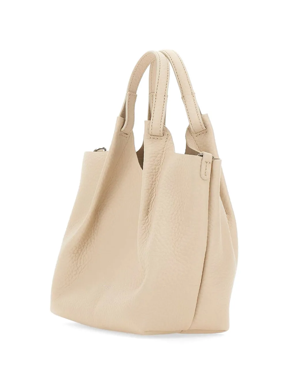GIANNI CHIARINI Dua medium leren shopper Beige