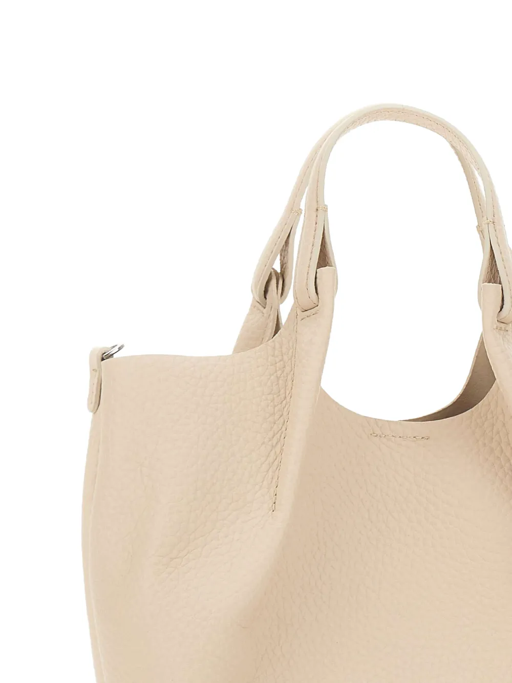 GIANNI CHIARINI Dua medium leren shopper Beige
