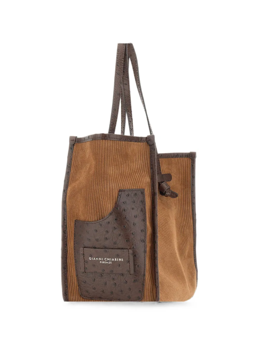 MARCELLA CLUB Marcella grote geribbelde suède schoudertas Beige