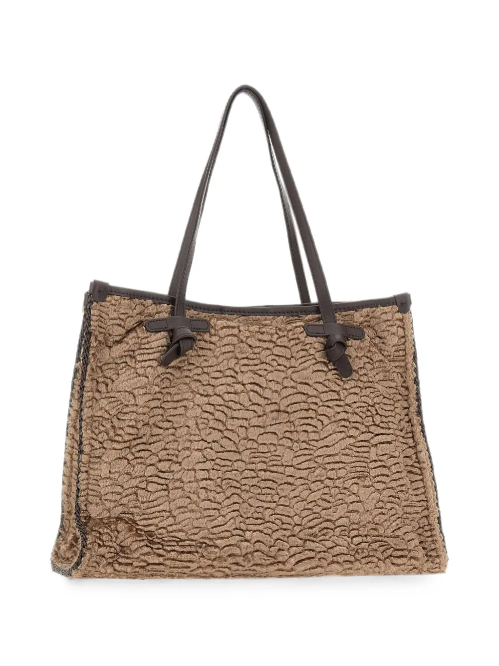 MARCELLA CLUB Marcella shopper met imitatiebont-effect Beige