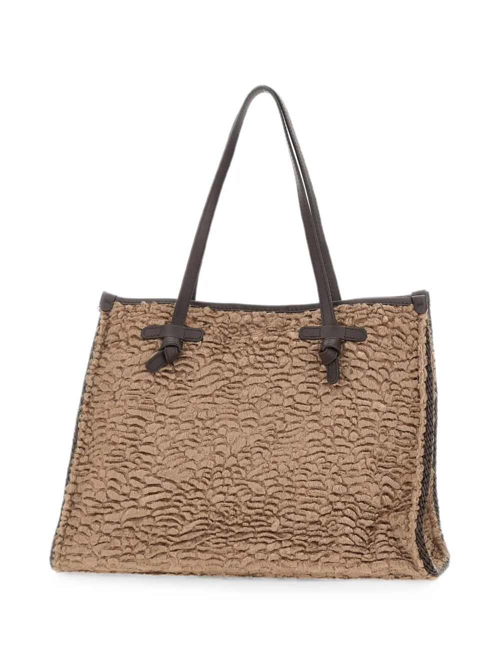 MARCELLA CLUB Marcella shopper met imitatiebont-effect Beige