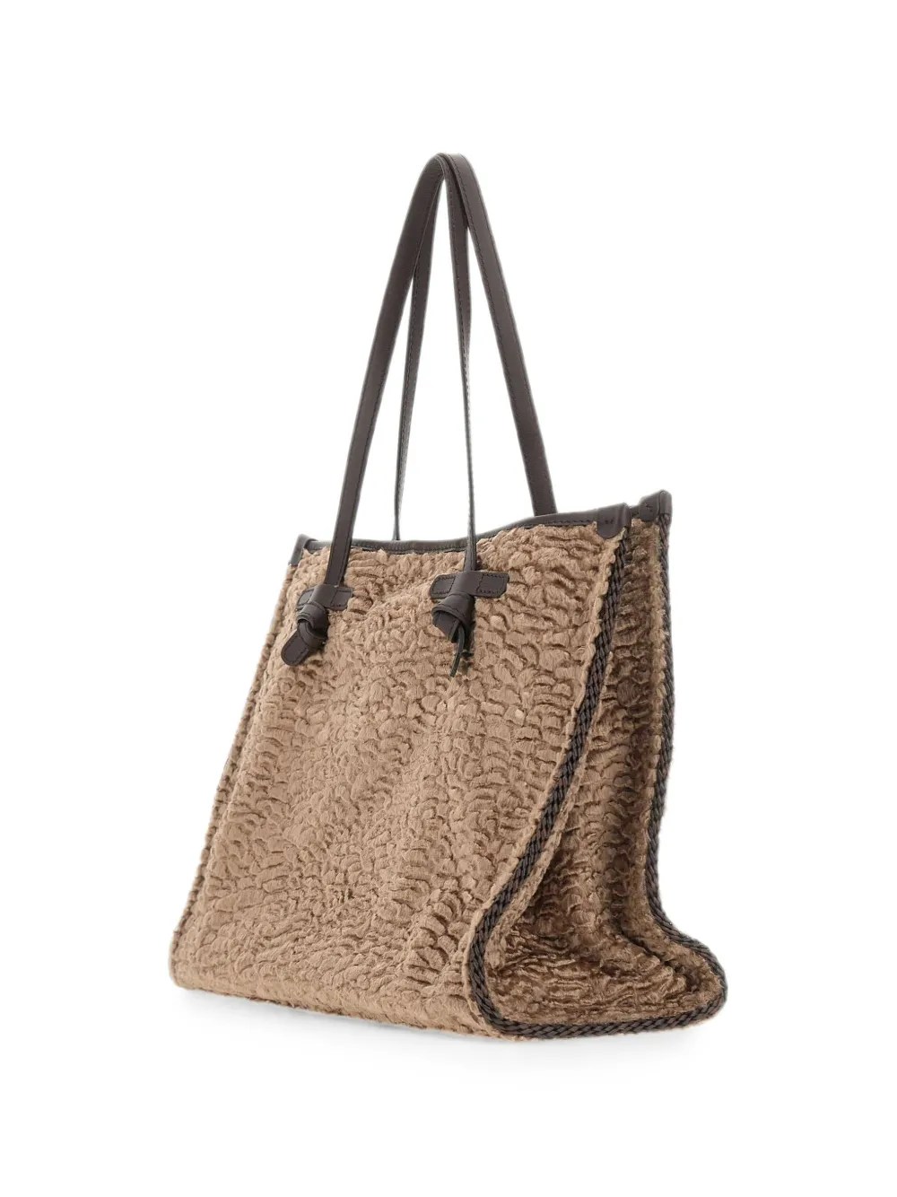 MARCELLA CLUB Marcella shopper met imitatiebont-effect Beige
