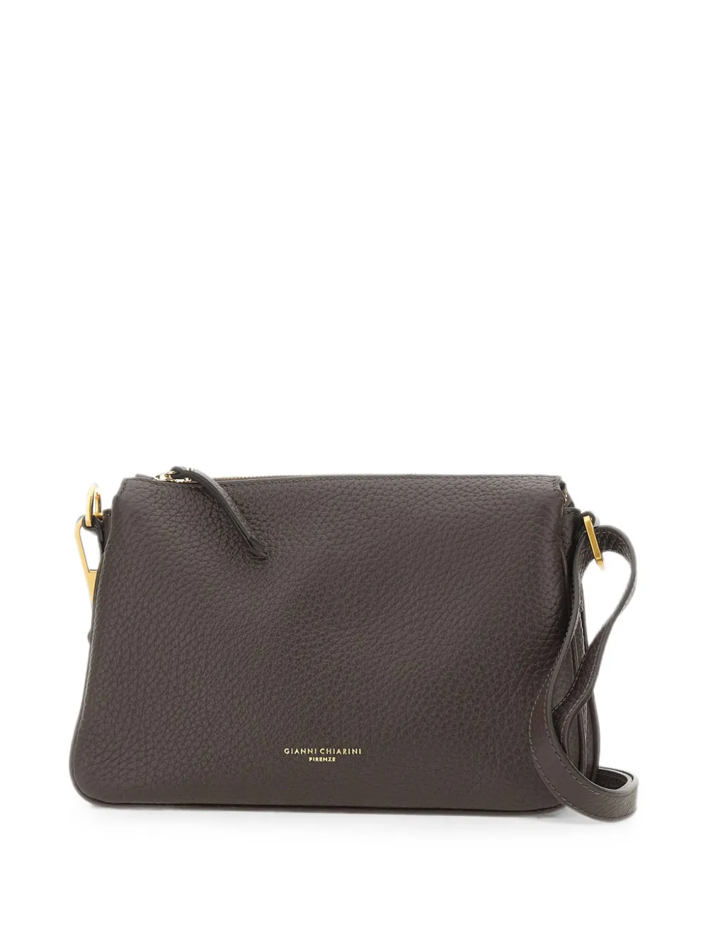 GIANNI CHIARINI Brooke leren crossbodytas met textuur Bruin